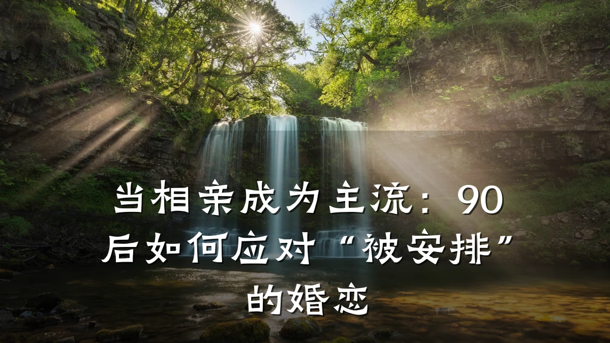 当相亲成为主流：90后如何应对“被安排”的婚恋