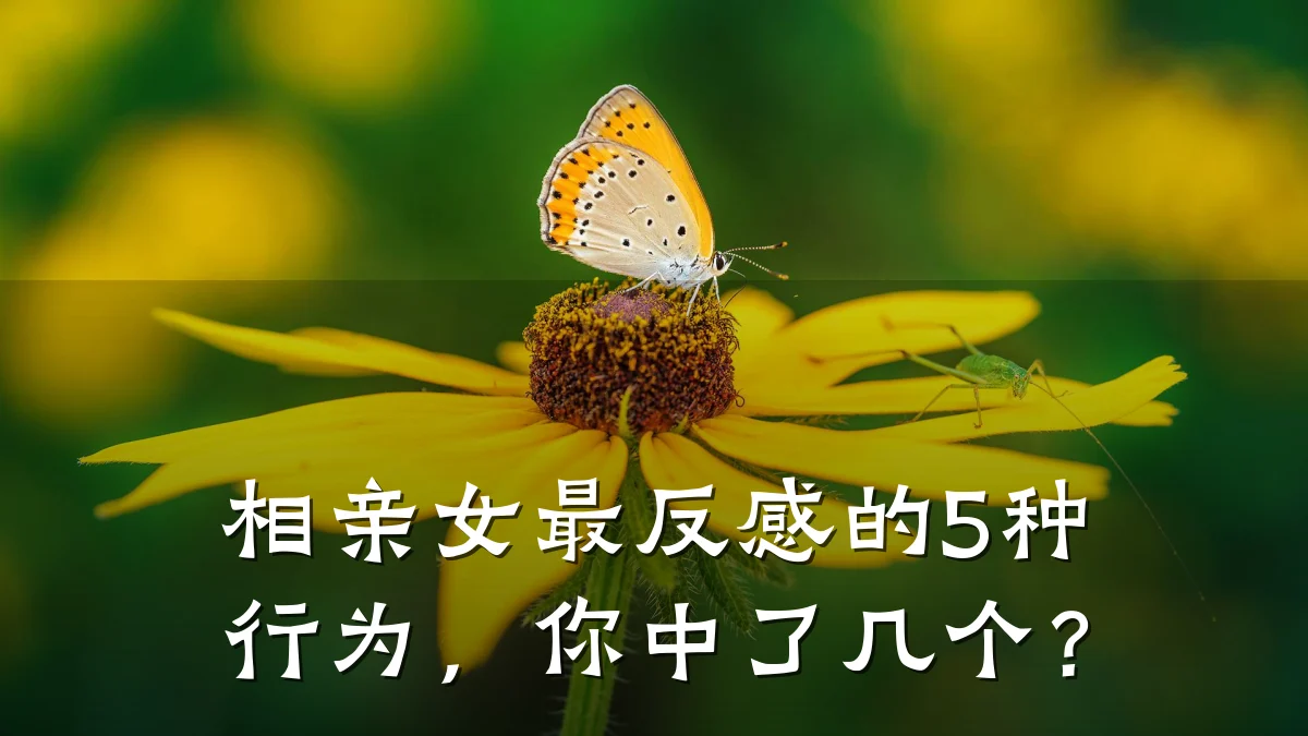 相亲女最反感的5种行为,你中了几个?