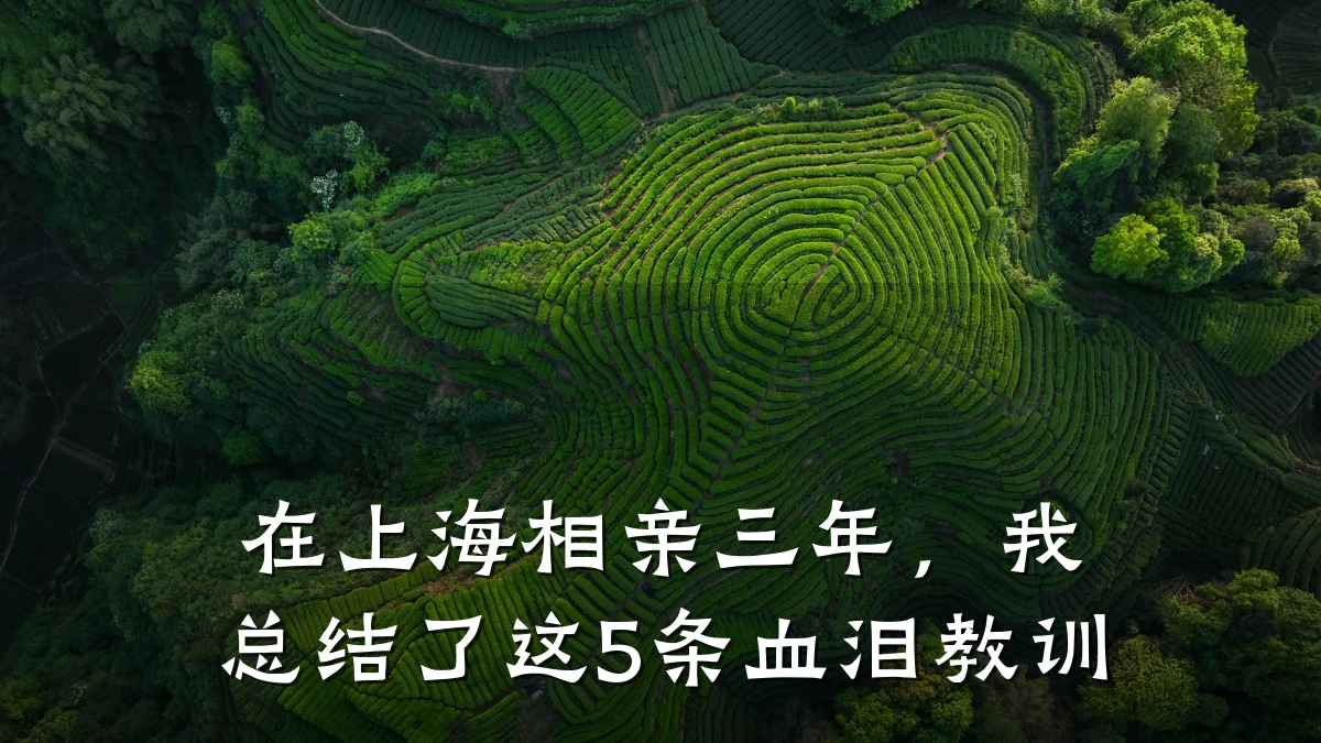在上海相亲三年,我总结了这5条血泪教训