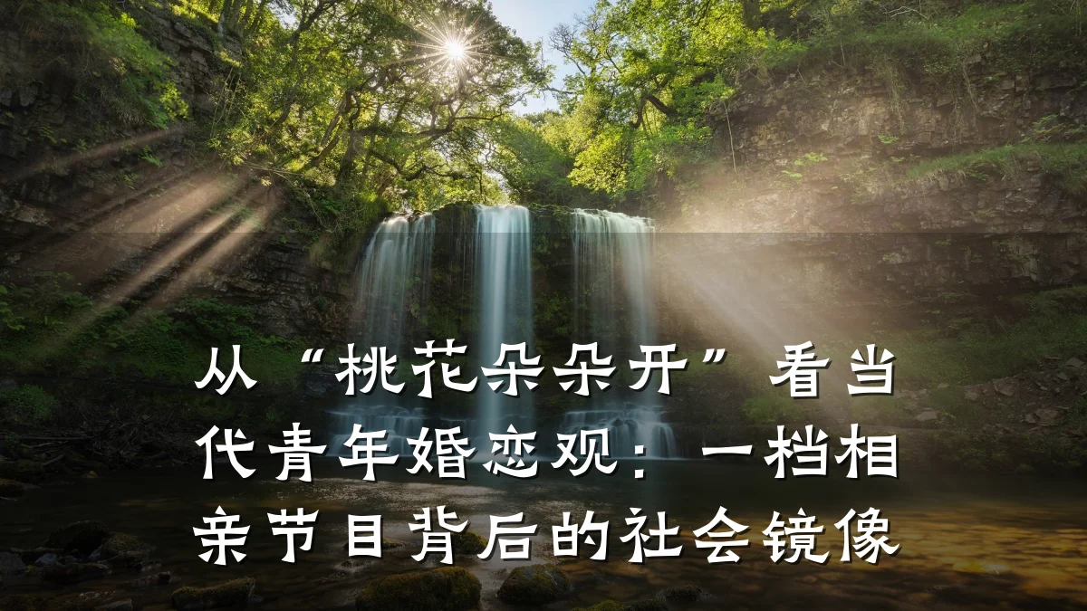 从“桃花朵朵开”看当代青年婚恋观：一档相亲节目背后的社会镜像