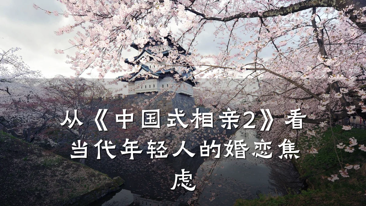 从《中国式相亲2》看当代年轻人的婚恋焦虑
