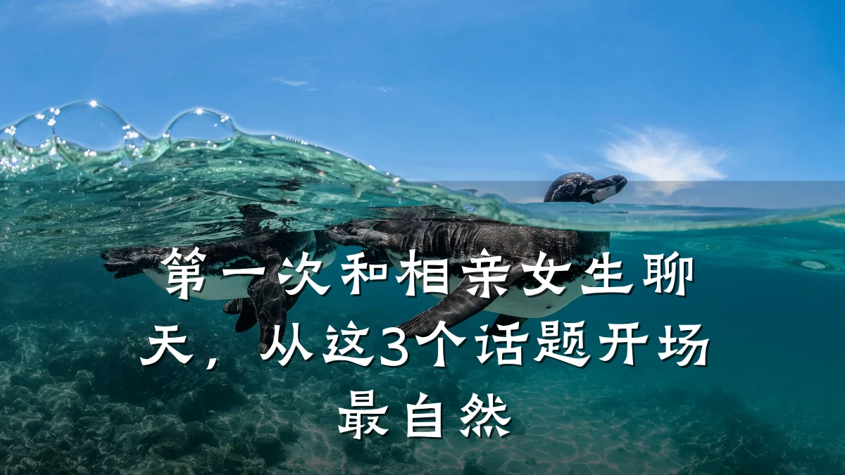 第一次和相亲女生聊天,从这3个话题开场最自然