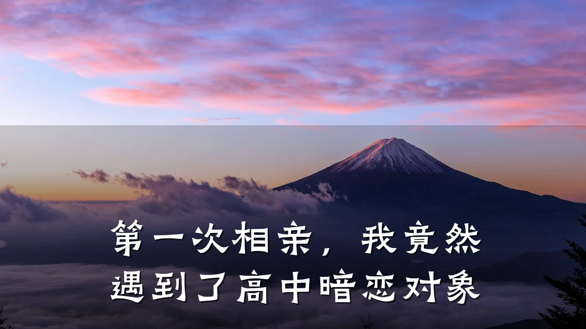 第一次相亲,我竟然遇到了高中暗恋对象