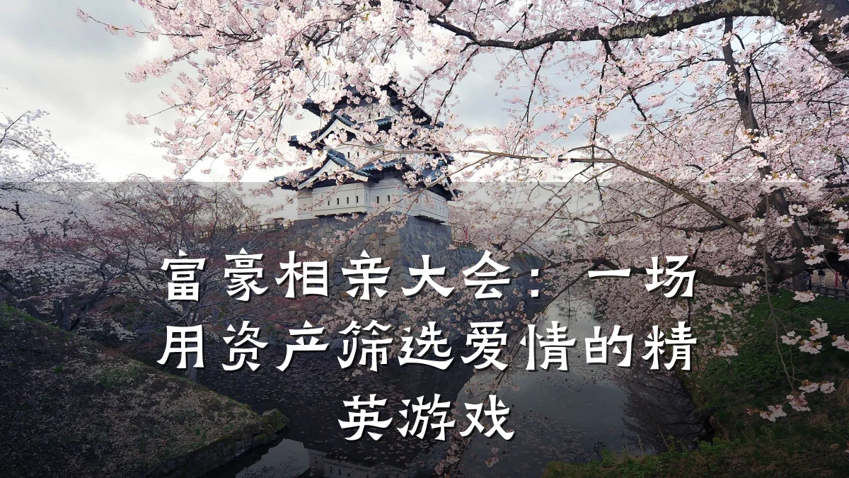 富豪相亲大会:一场用资产筛选爱情的精英游戏