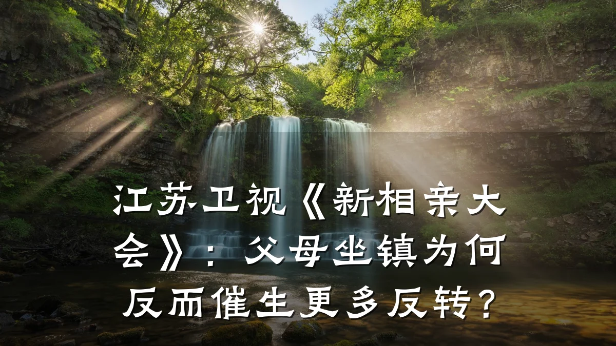 江苏卫视《新相亲大会》:父母坐镇为何反而催生更多反转?