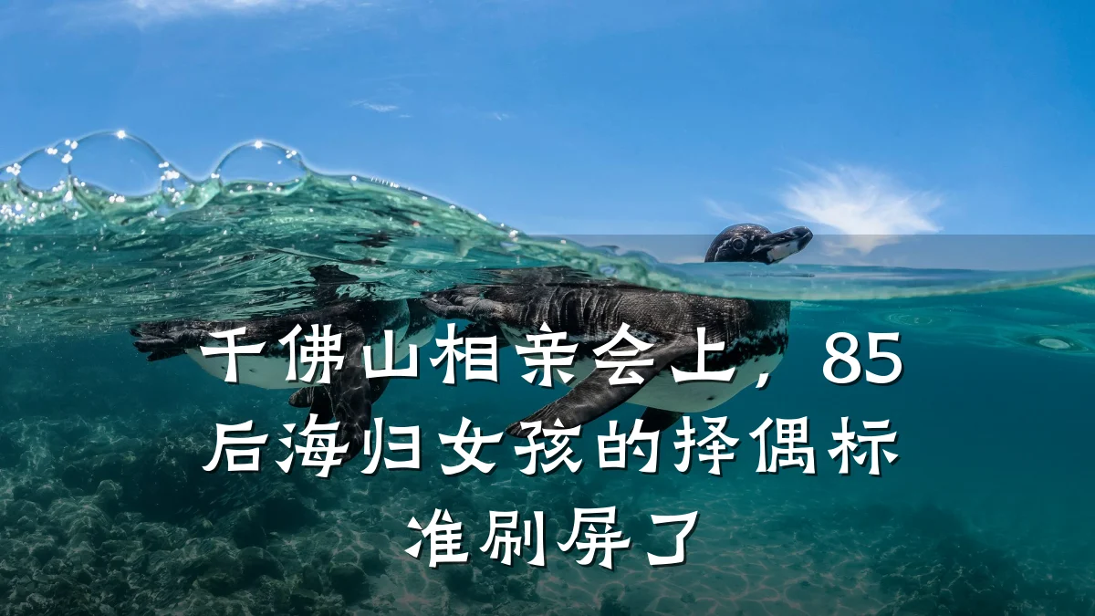 千佛山相亲会上，85后海归女孩的择偶标准刷屏了