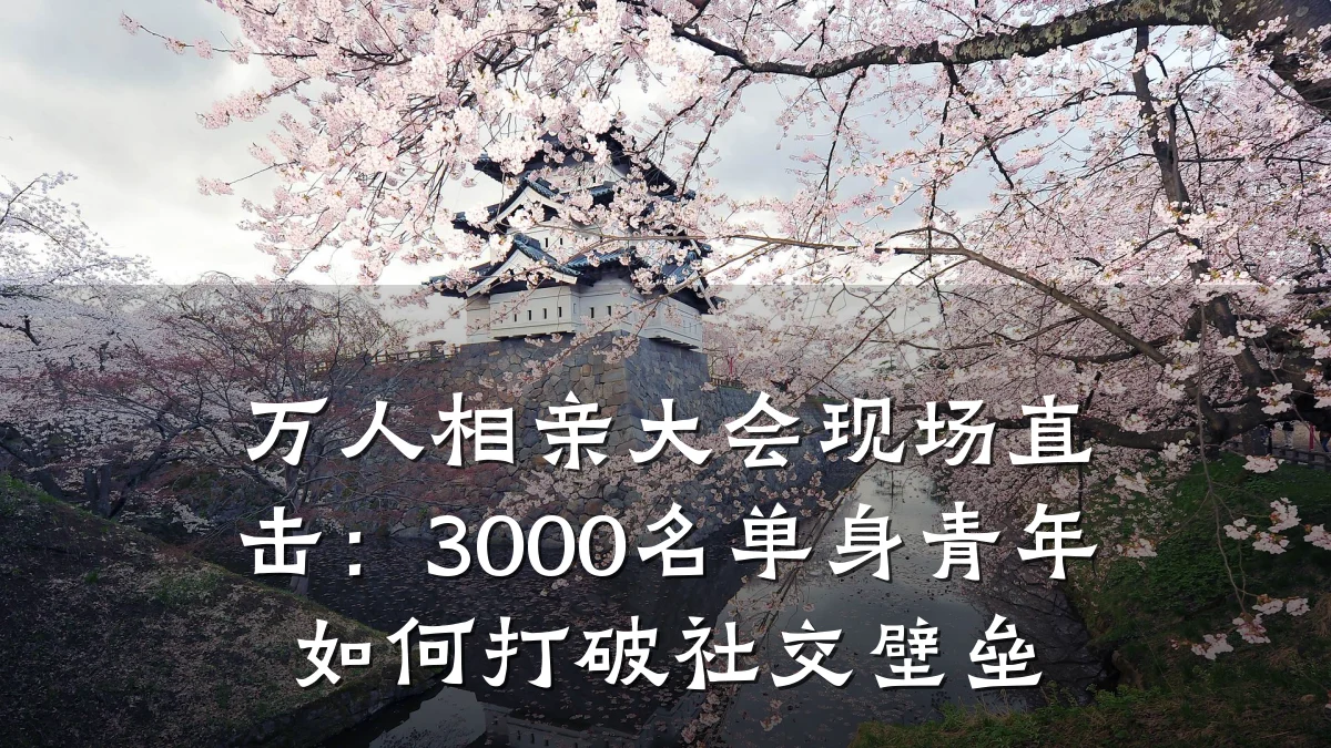 万人相亲大会现场直击:3000名单身青年如何打破社交壁垒