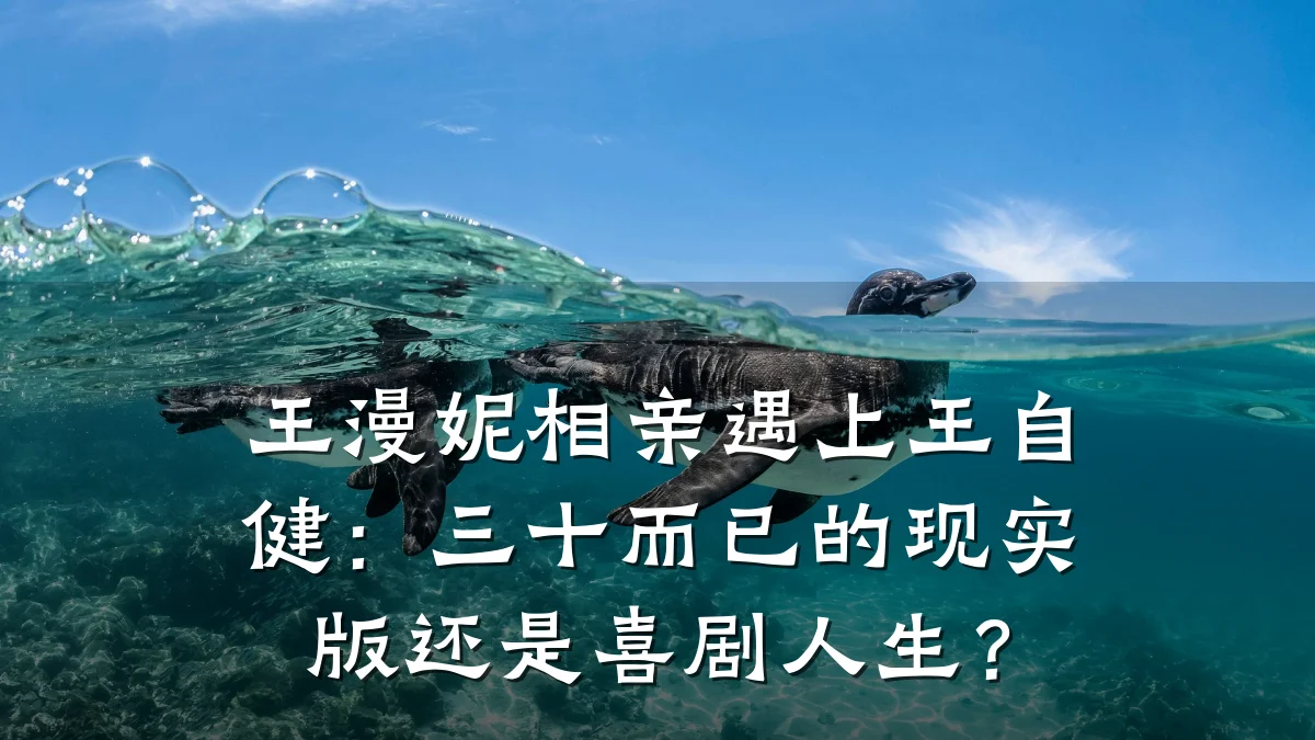 王漫妮相亲遇上王自健：三十而已的现实版还是喜剧人生？
