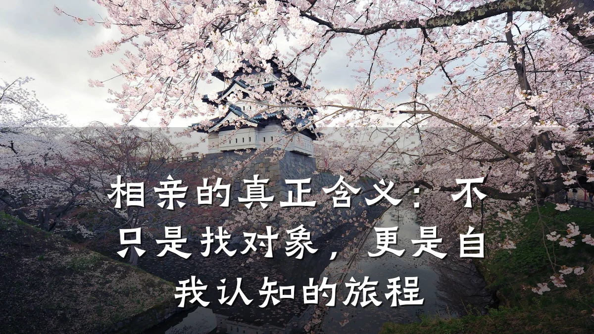 相亲的真正含义:不只是找对象,更是自我认知的旅程