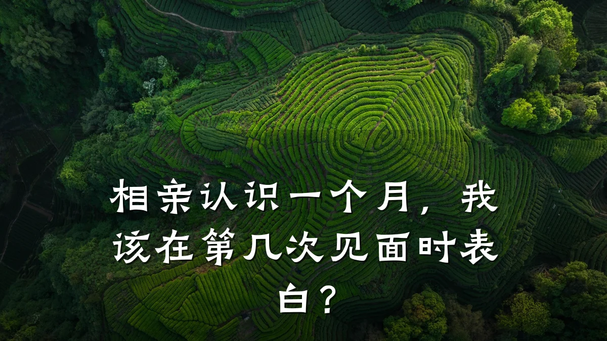 相亲认识一个月,我该在第几次见面时表白?