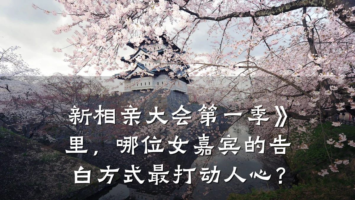 新相亲大会第一季》里,哪位女嘉宾的告白方式最打动人心?