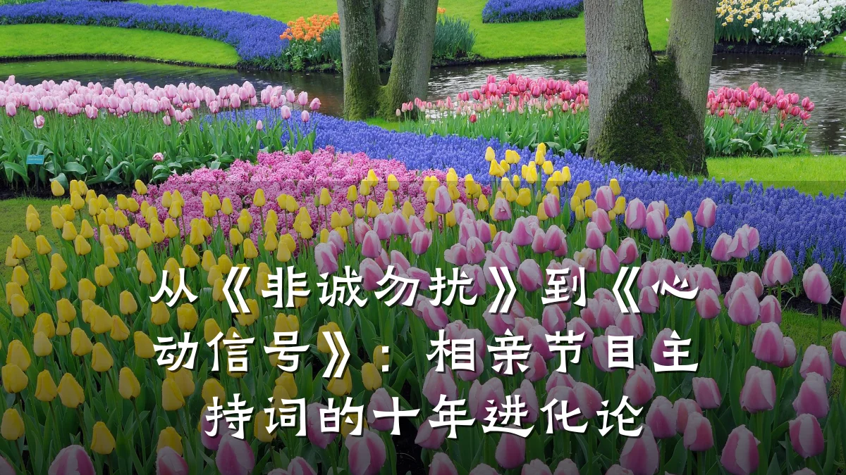 从《非诚勿扰》到《心动信号》:相亲节目主持词的十年进化论