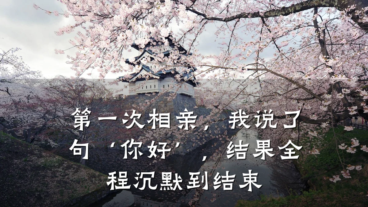 第一次相亲,我说了句‘你好’,结果全程沉默到结束