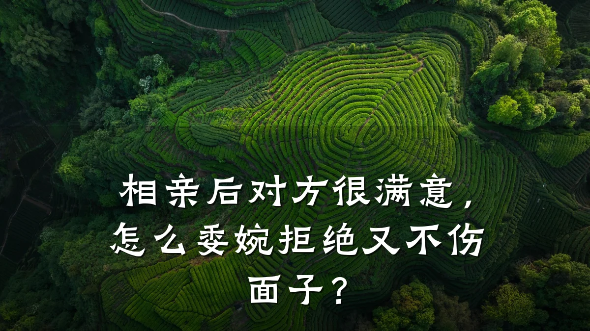 相亲后对方很满意,怎么委婉拒绝又不伤面子?