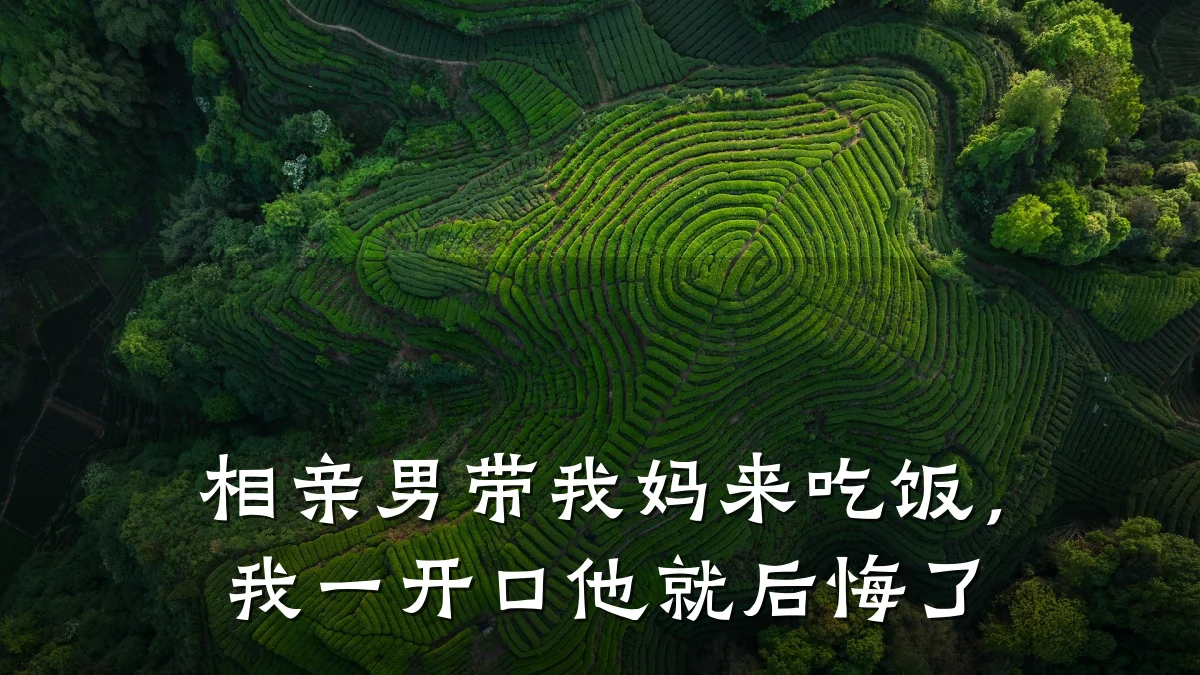 相亲男带我妈来吃饭,我一开口他就后悔了