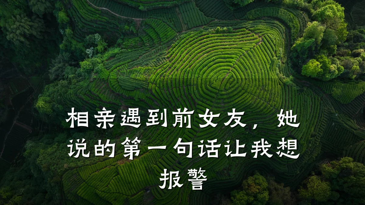 相亲遇到前女友,她说的第一句话让我想报警
