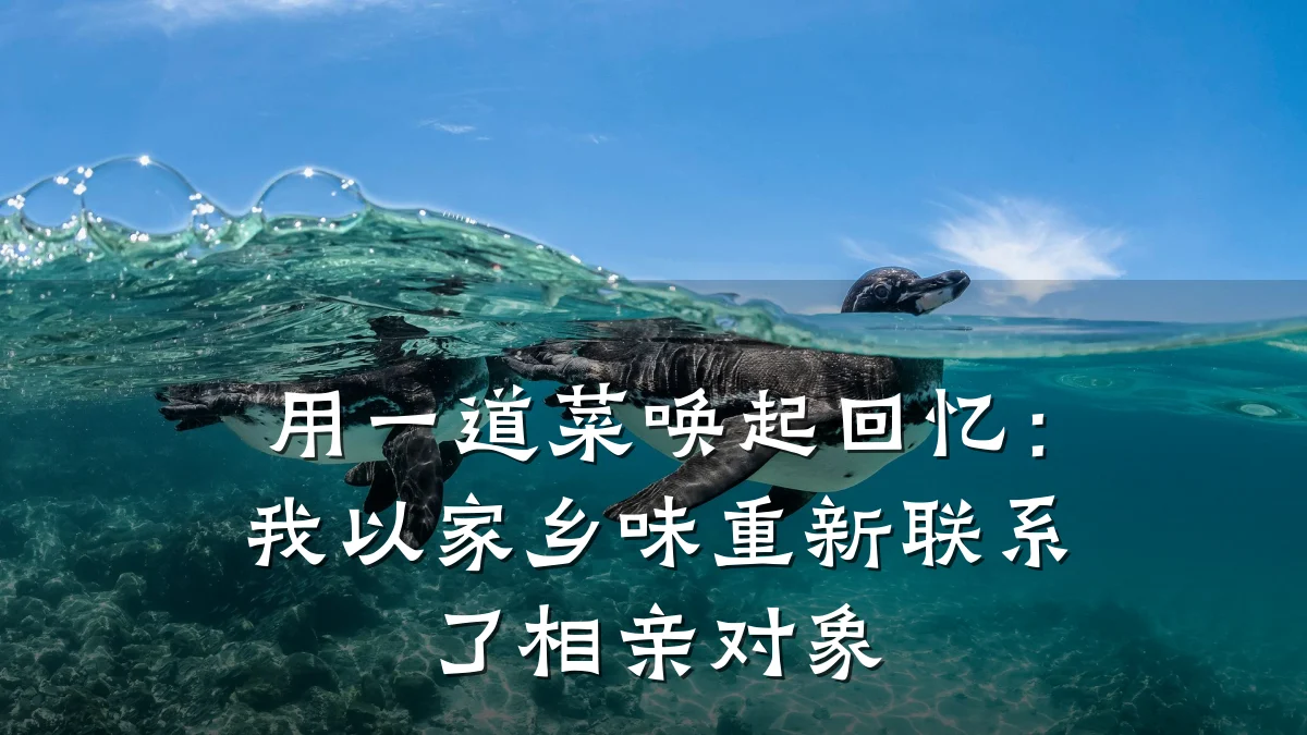 用一道菜唤起回忆:我以家乡味重新联系了相亲对象