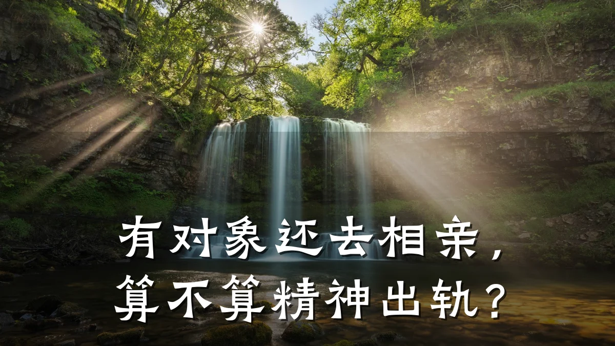 有对象还去相亲,算不算精神出轨?