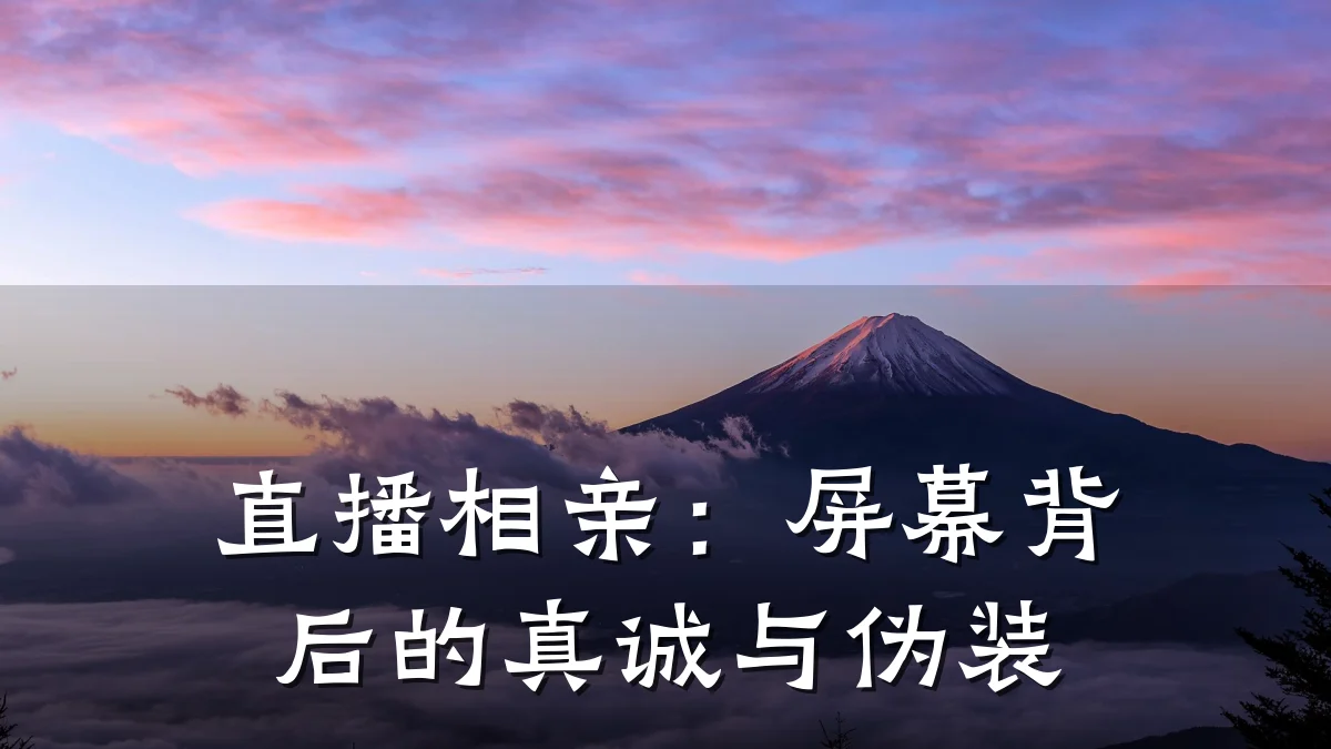 直播相亲:屏幕背后的真诚与伪装