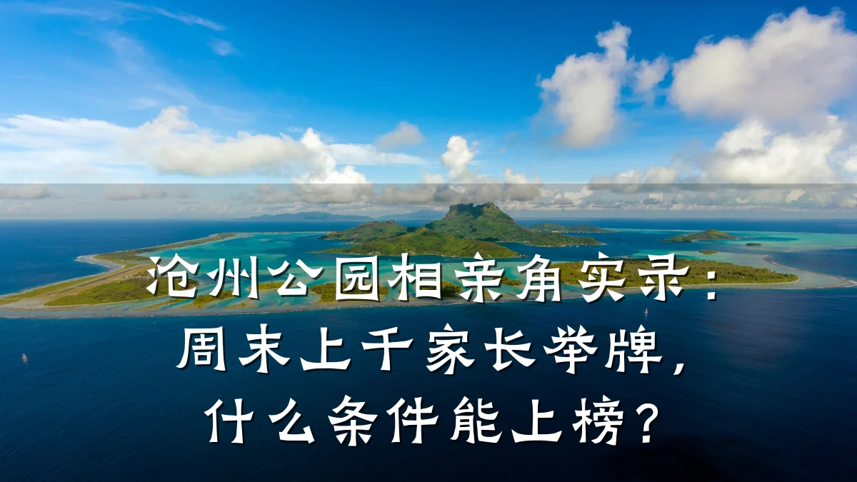 沧州公园相亲角实录:周末上千家长举牌,什么条件能上榜?
