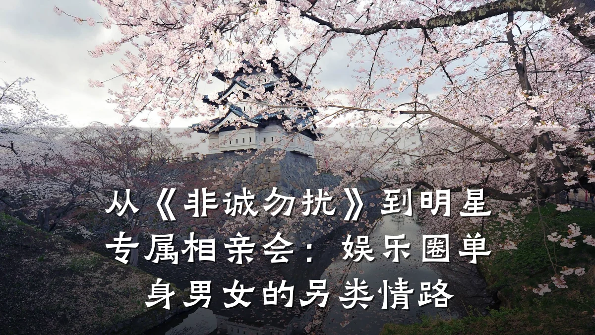 从《非诚勿扰》到明星专属相亲会:娱乐圈单身男女的另类情路