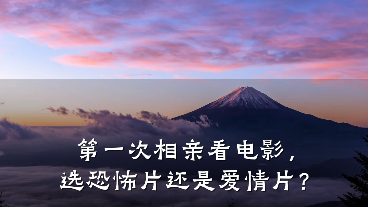 第一次相亲看电影,选恐怖片还是爱情片?