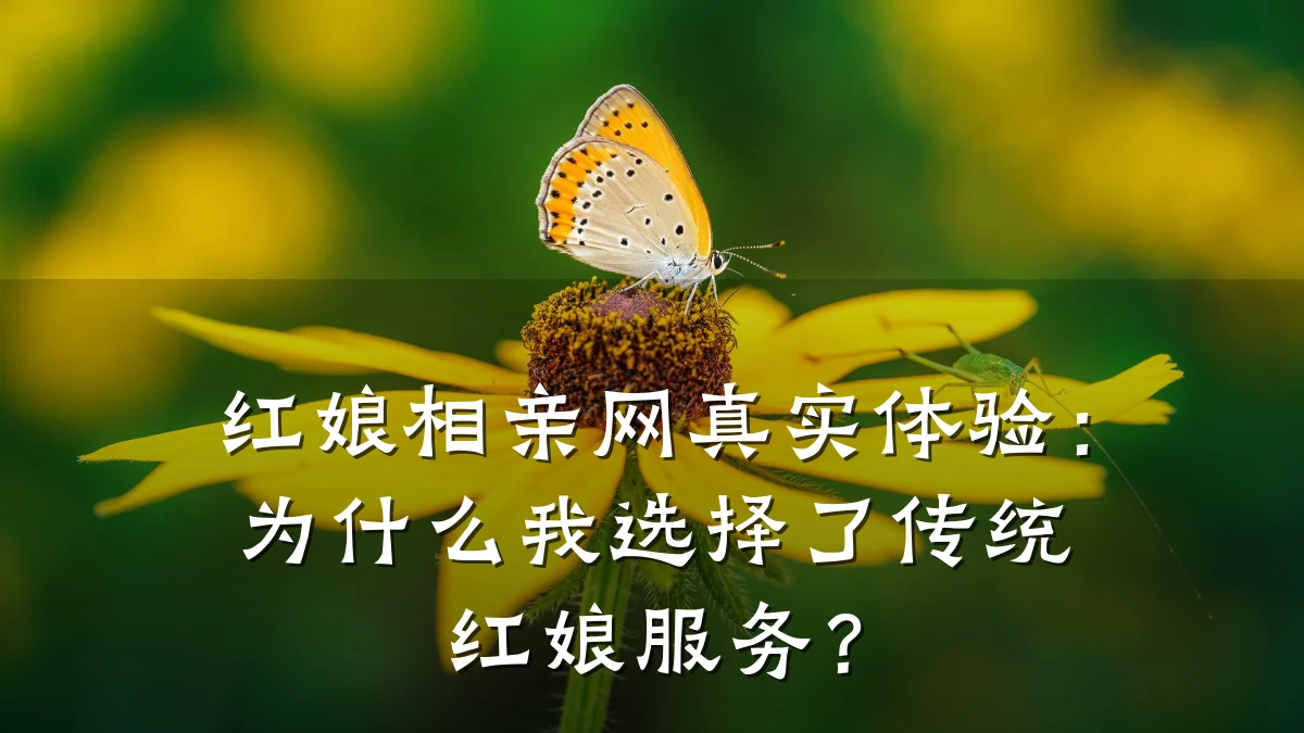 红娘相亲网真实体验:为什么我选择了传统红娘服务?