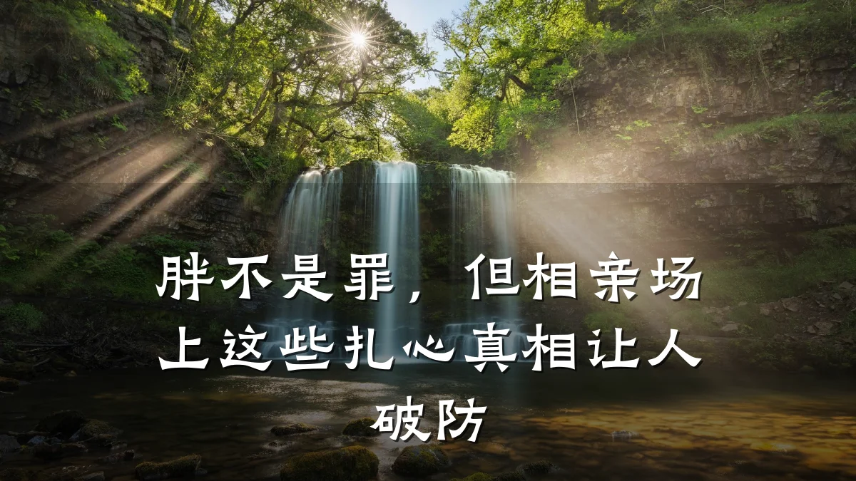 胖不是罪,但相亲场上这些扎心真相让人破防