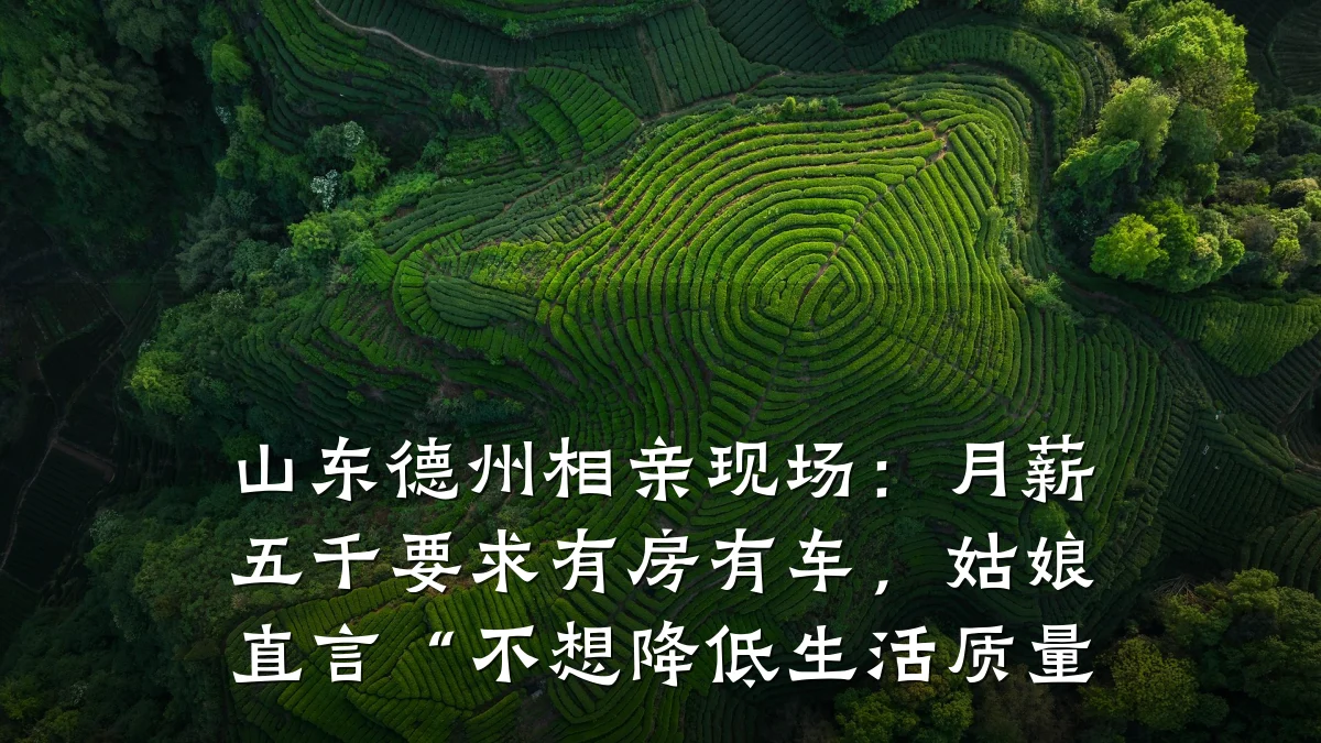 山东德州相亲现场:月薪五千要求有房有车,姑娘直言“不想降低生活质量