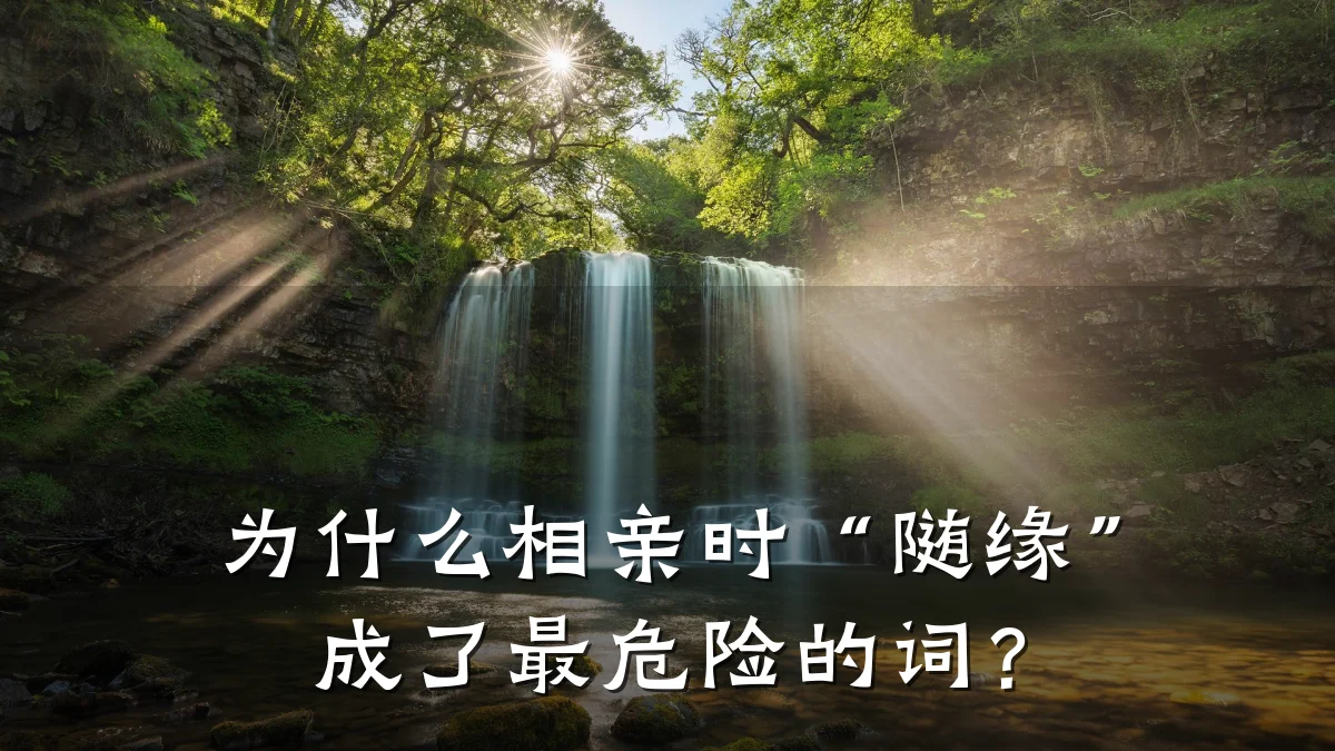 为什么相亲时“随缘”成了最危险的词?