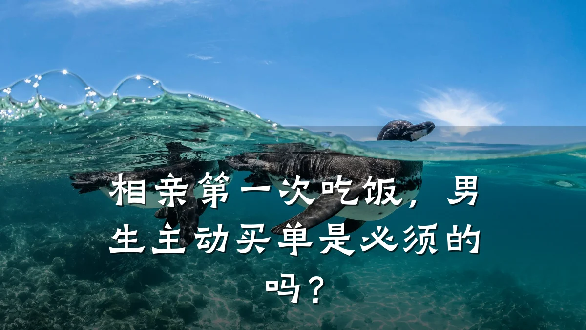 相亲第一次吃饭,男生主动买单是必须的吗?