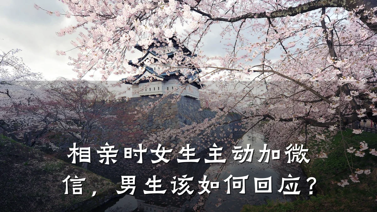 相亲时女生主动加微信,男生该如何回应?