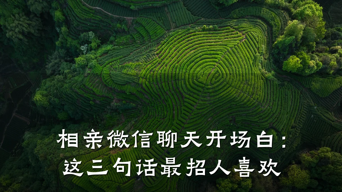 相亲微信聊天开场白:这三句话最招人喜欢
