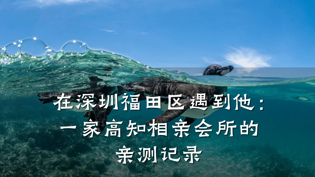 在深圳福田区遇到他:一家高知相亲会所的亲测记录