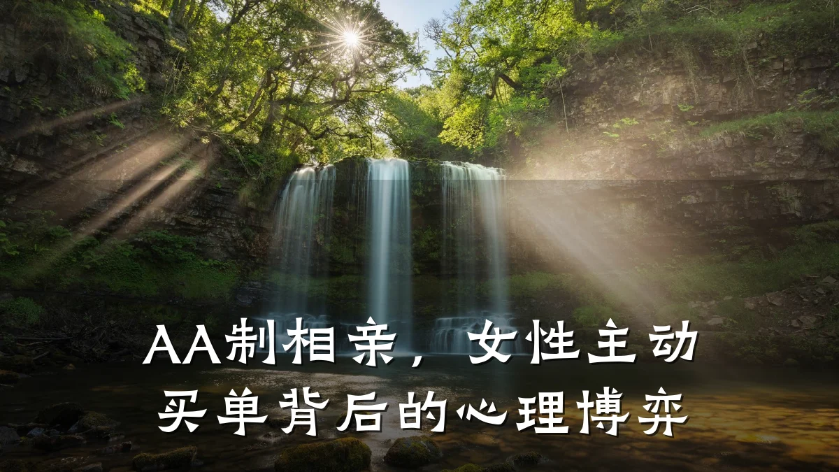 AA制相亲,女性主动买单背后的心理博弈