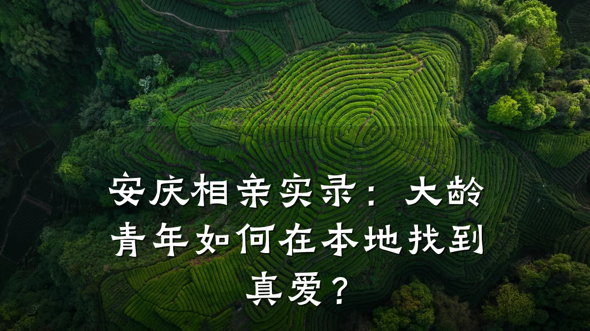 安庆相亲实录:大龄青年如何在本地找到真爱?