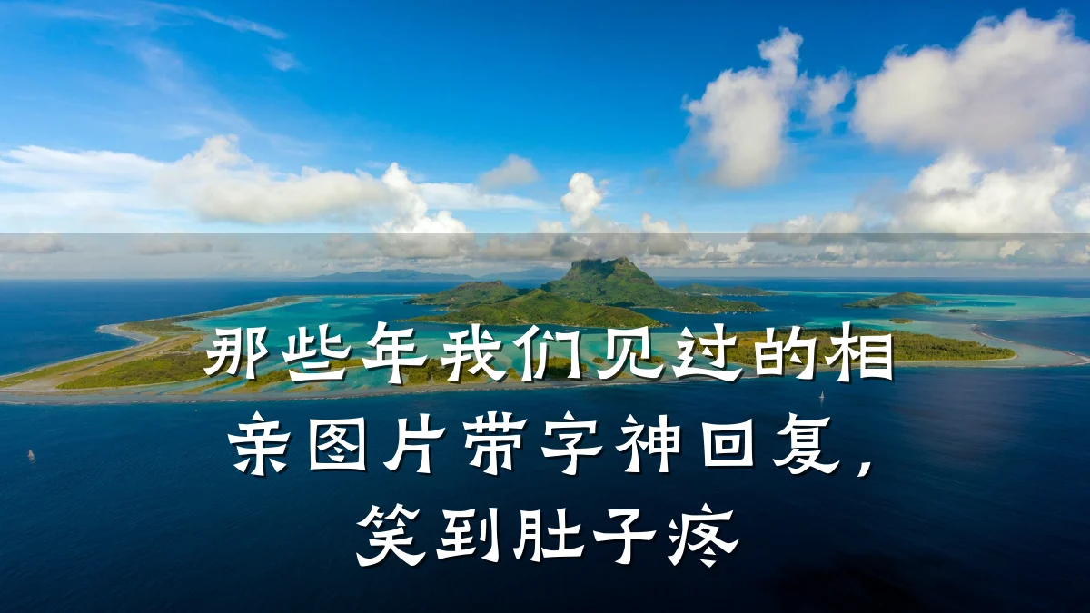 那些年我们见过的相亲图片带字神回复,笑到肚子疼