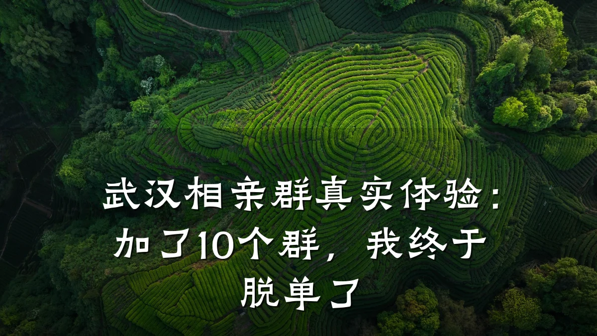 武汉相亲群真实体验:加了10个群,我终于脱单了