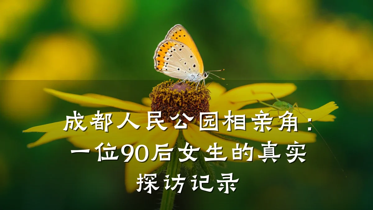 成都人民公园相亲角:一位90后女生的真实探访记录