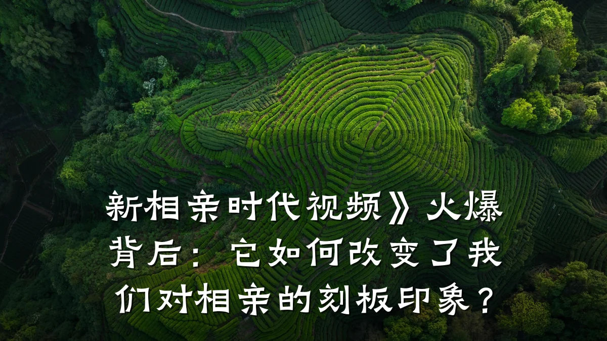 新相亲时代视频》火爆背后:它如何改变了我们对相亲的刻板印象?