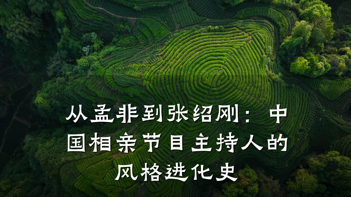 从孟非到张绍刚:中国相亲节目主持人的风格进化史