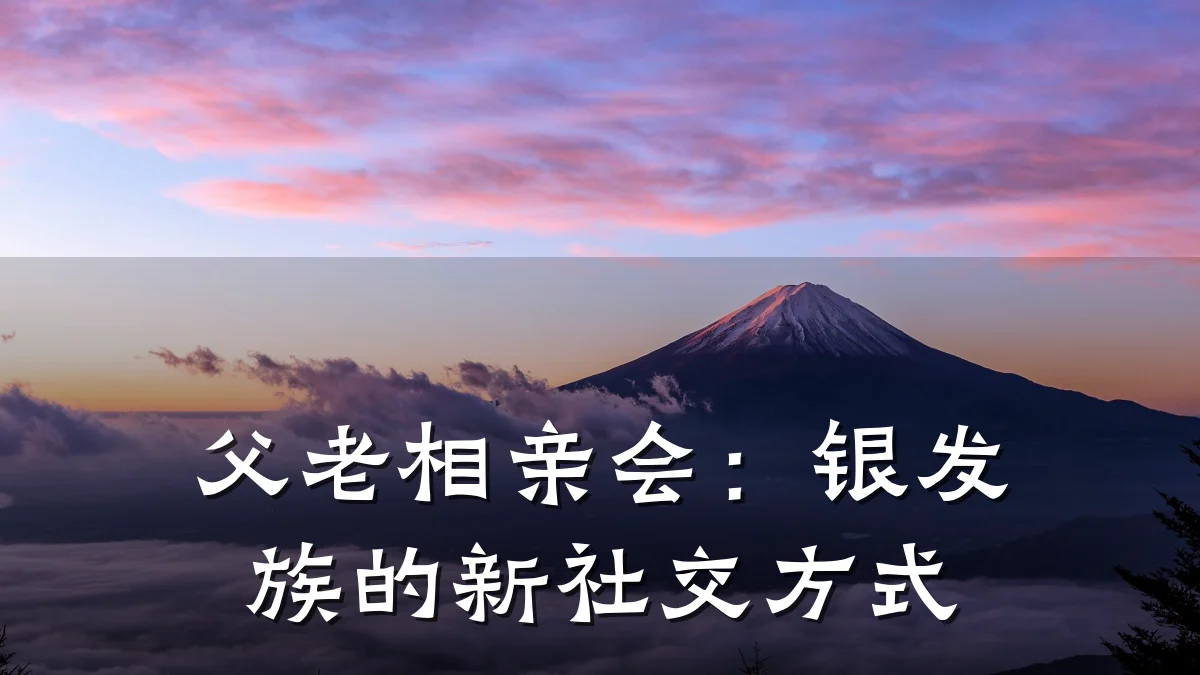 父老相亲会:银发族的新社交方式