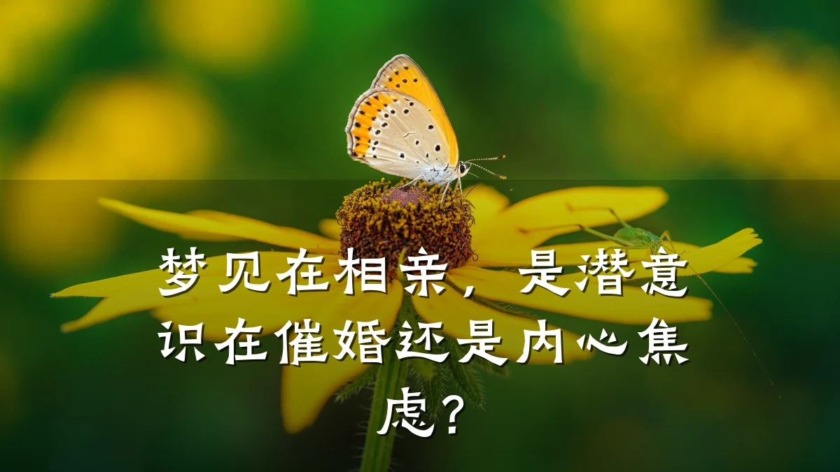 梦见在相亲,是潜意识在催婚还是内心焦虑?