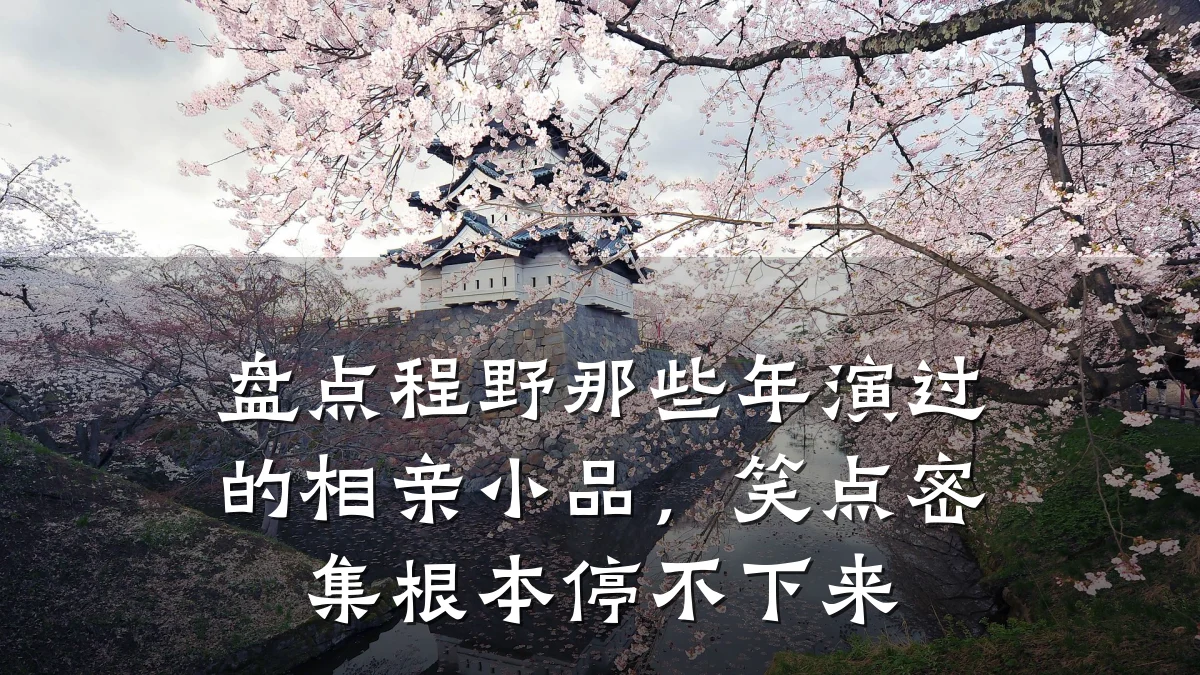 盘点程野那些年演过的相亲小品,笑点密集根本停不下来