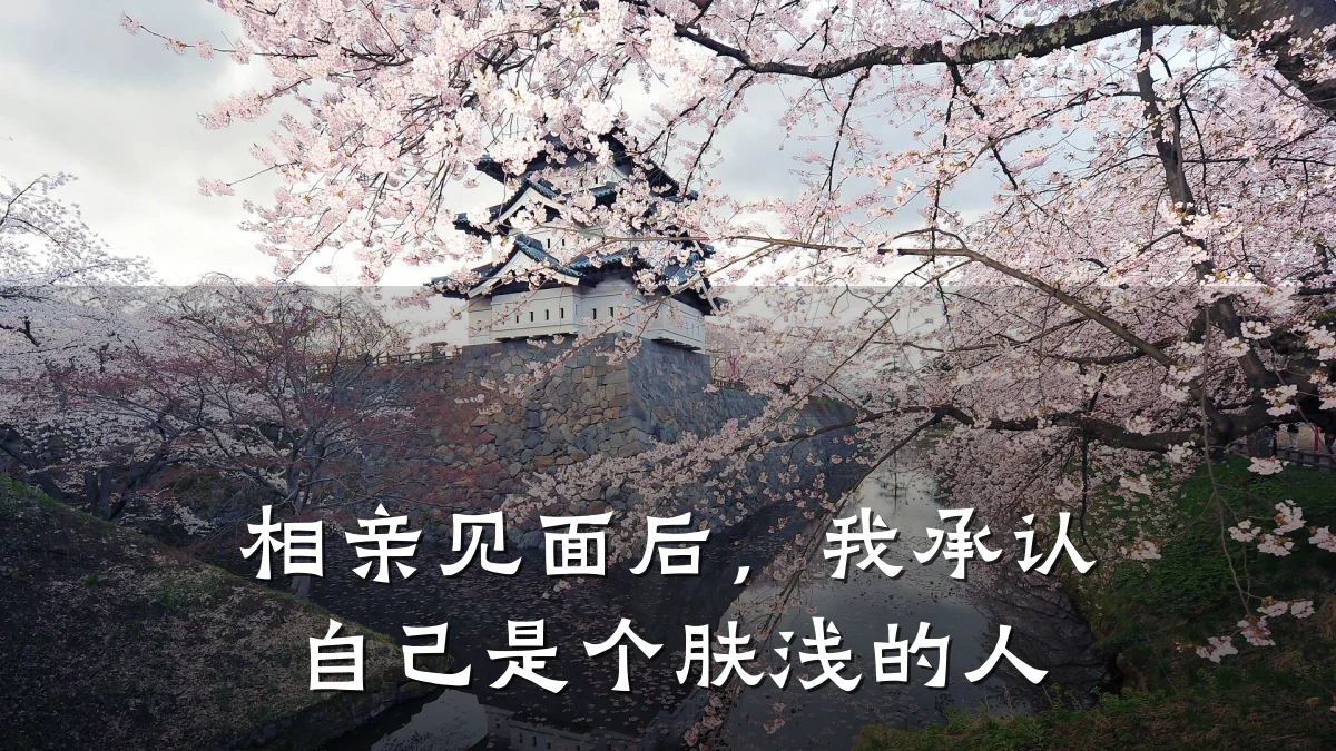 相亲见面后,我承认自己是个肤浅的人