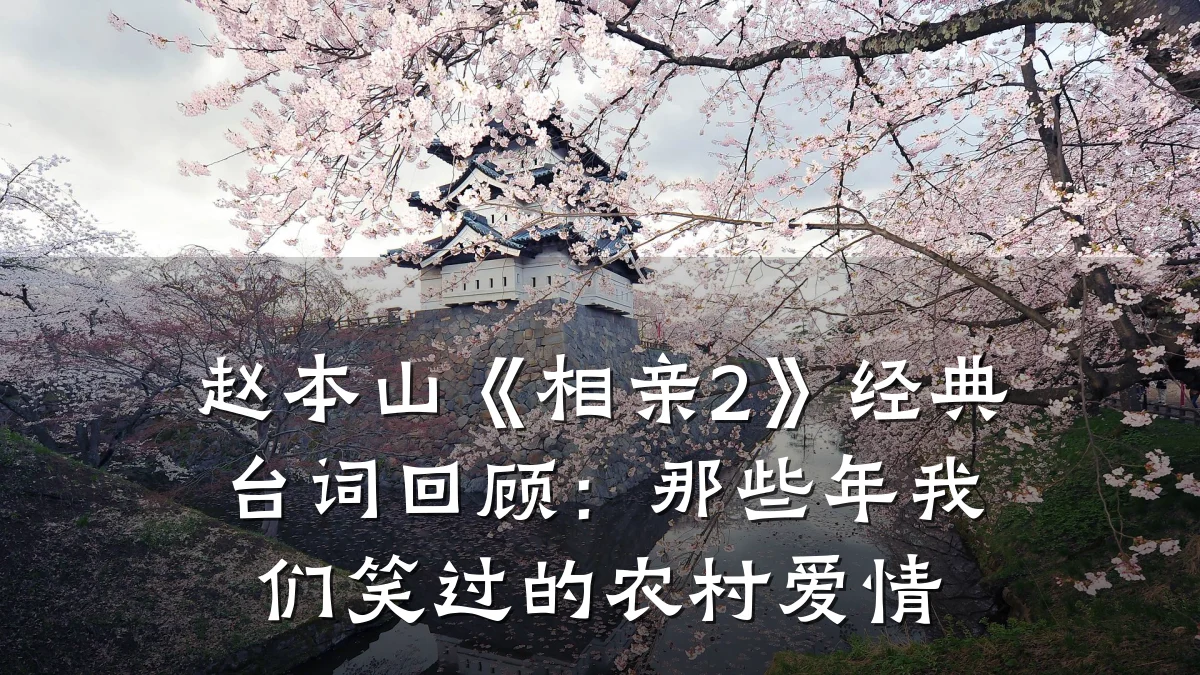 赵本山《相亲2》经典台词回顾:那些年我们笑过的农村爱情