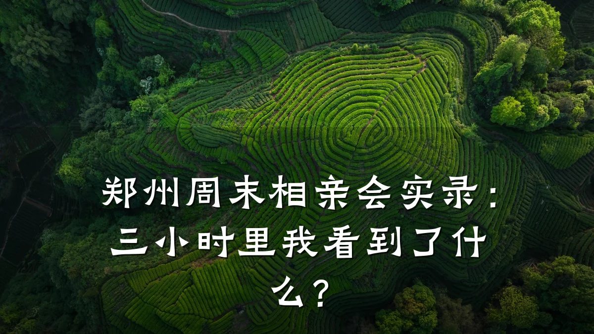 郑州周末相亲会实录:三小时里我看到了什么?