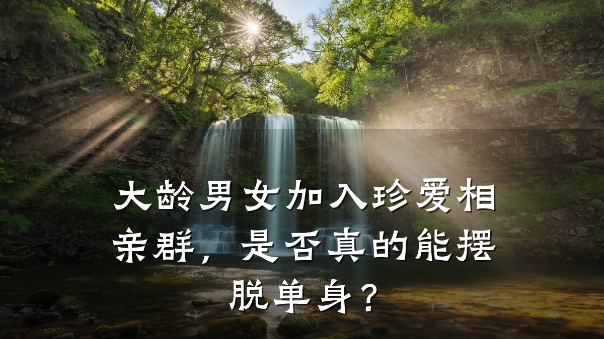 大龄男女加入珍爱相亲群,是否真的能摆脱单身?