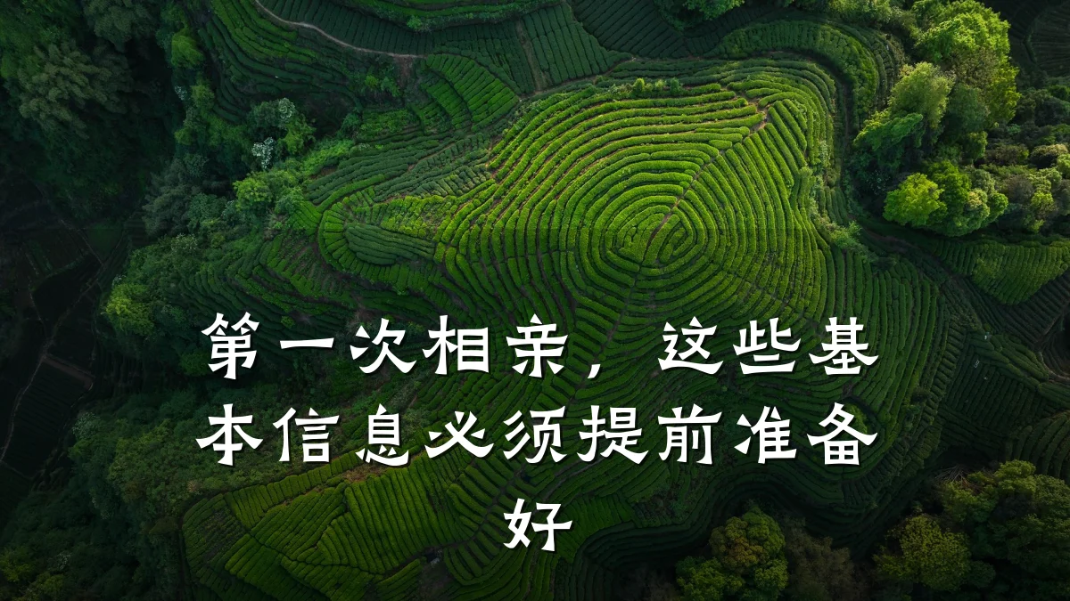 第一次相亲,这些基本信息必须提前准备好