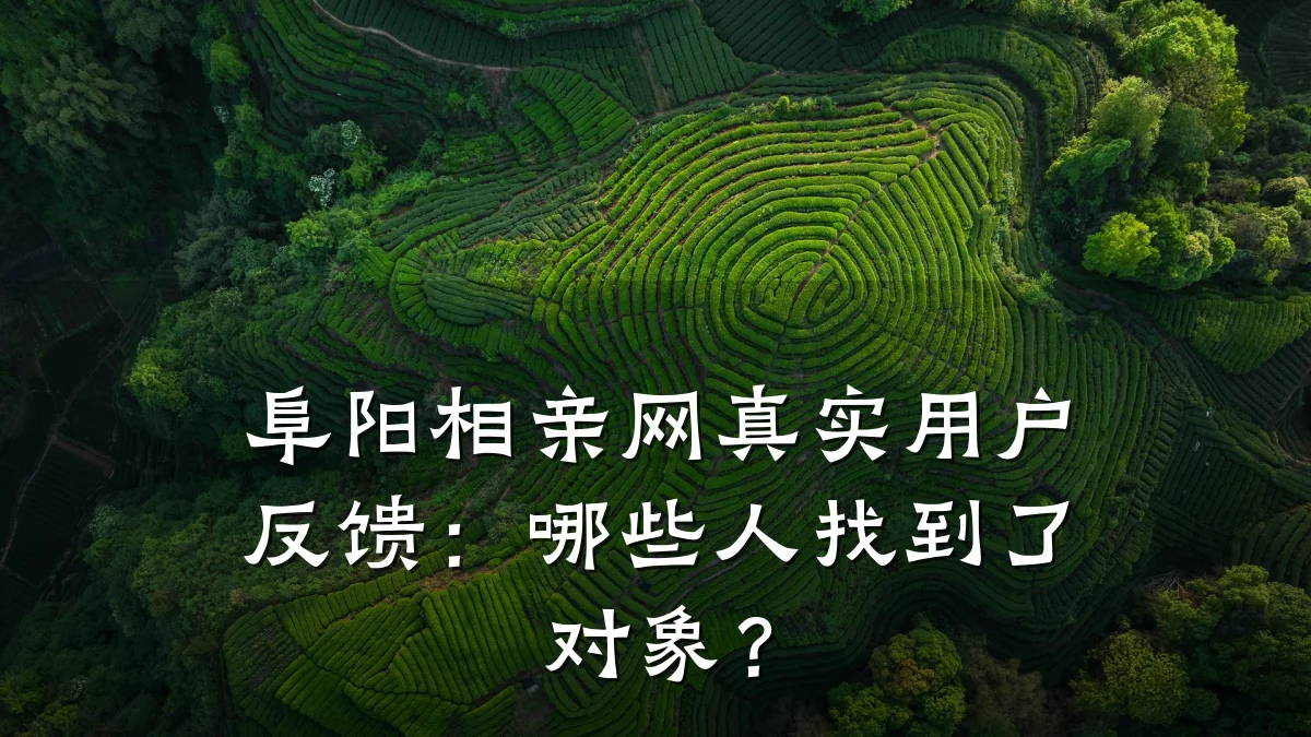 阜阳相亲网真实用户反馈:哪些人找到了对象?